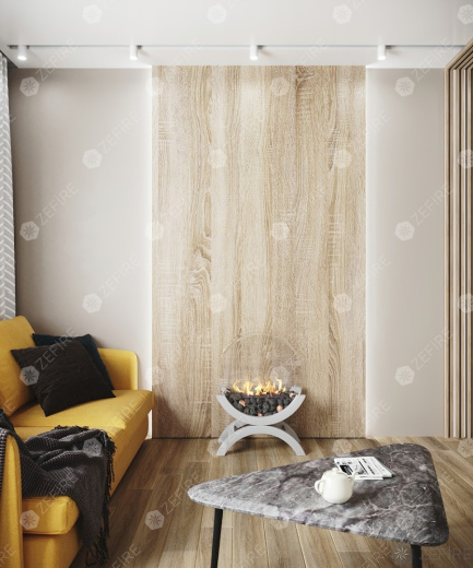 Биокамин ZeFire Iris средний (белый)