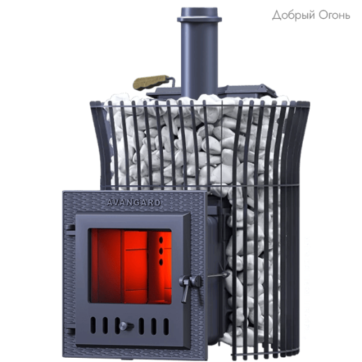 Печь для бани Технолит Авангард ЗК 25 (М) Ураган в сетке Тюльпан