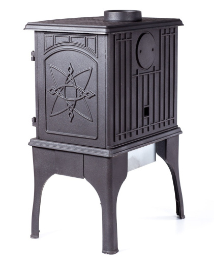 Печь-камин для отопления Fireway Cooker "Антрацит" в магазине Добрый Огонь в рассрочку