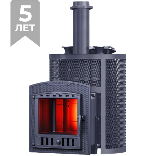 Печь для бани Технолит Авангард ЗК 35 (П2) Ураган в круглой сетке