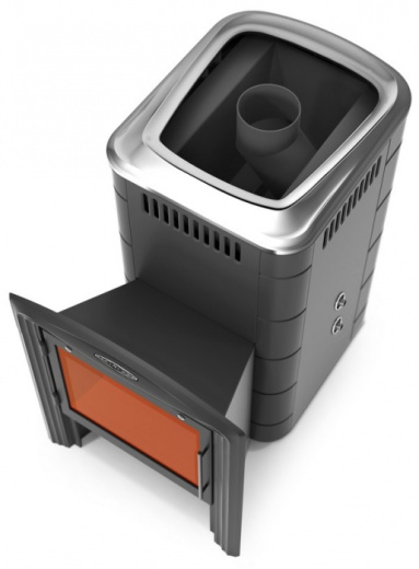 Печь для бани TMF Тунгуска 2017 Inox Витра ТО, антрацит