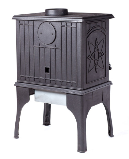 Печь-камин для отопления Fireway Cooker "Антрацит" в магазине Добрый Огонь в рассрочку