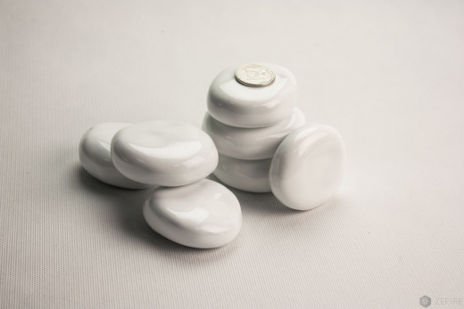 Декоративные керамические камни белые 14 шт