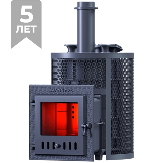 Печь для бани Технолит Авангард ЗК 25 (М) Ураган в круглой сетке