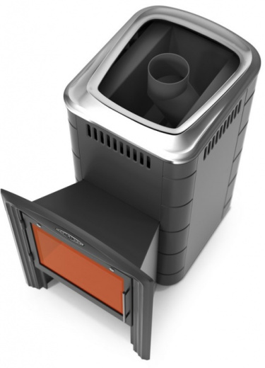 Печь для бани TMF Тунгуска 2017 Carbon Витра, антрацит