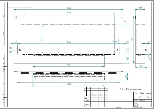 Биокамин ZeFire Orion 1500 со стеклом