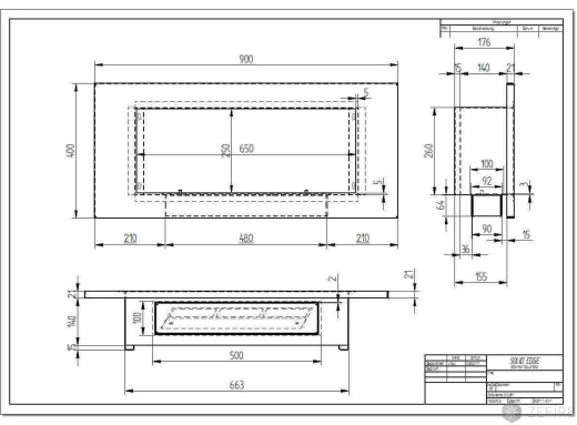 Биокамин ZeFire Elliot 900 белый со стемалитом
