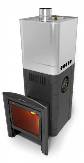 Печь для бани TMF Бирюса 2013 Inox Витра ЗК, антрацит